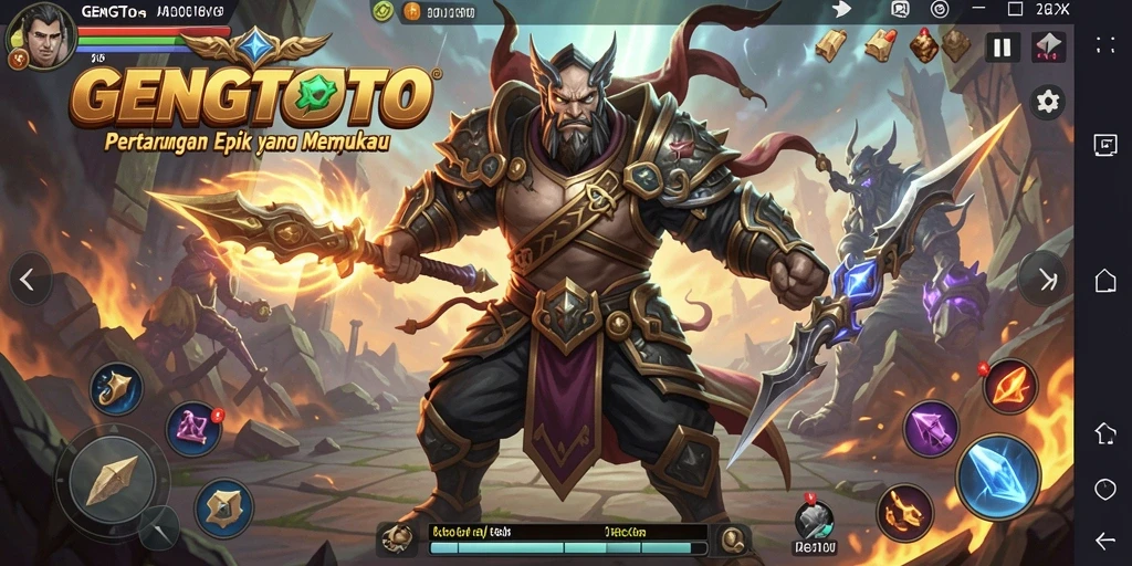 Tangkapan layar game GENGTOTO yang menunjukkan aksi bertarung yang mendebarkan.