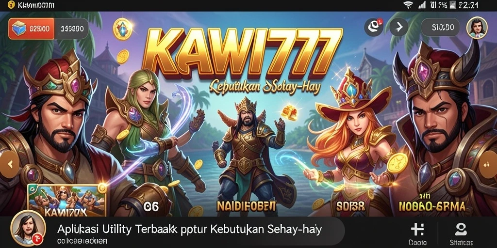 Tampilan antarmuka utama KAWI777 yang intuitif dan menarik.