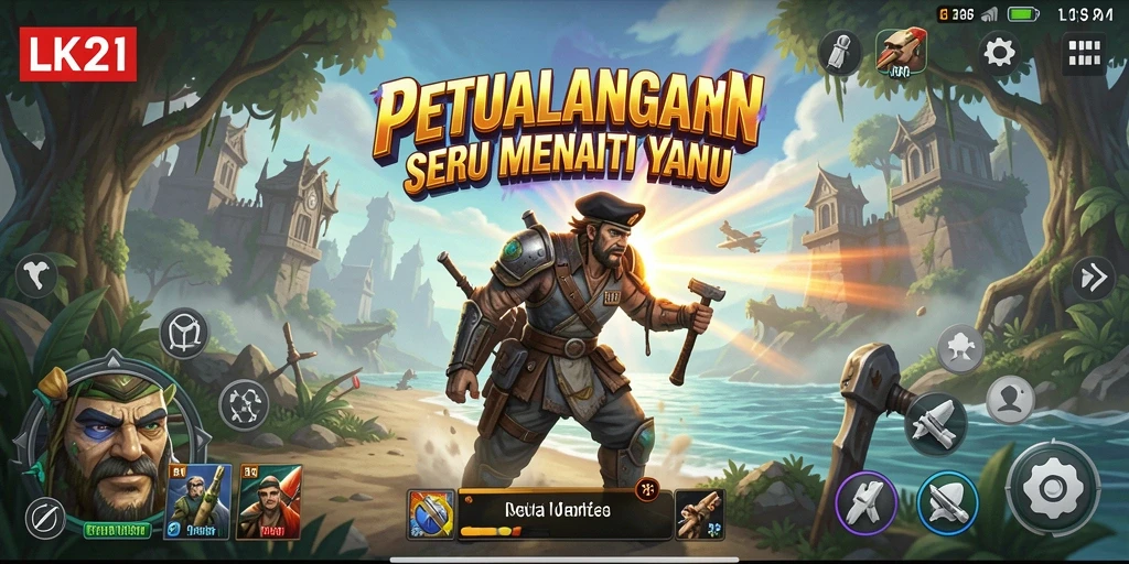Tangkapan layar utama LK21 menunjukkan momen seru dalam petualangan menantang.