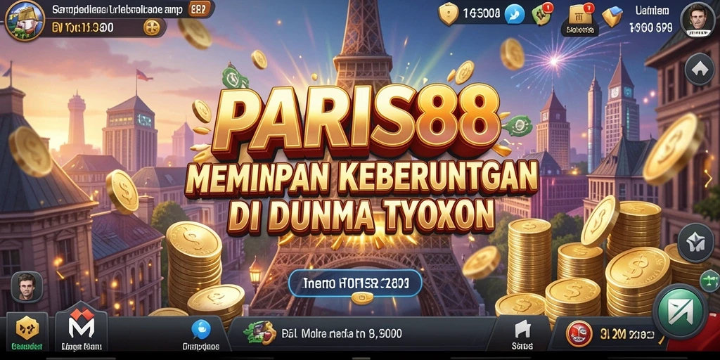 Tangkapan layar menunjukkan gameplay seru dan interaktif dari PARIS88.
