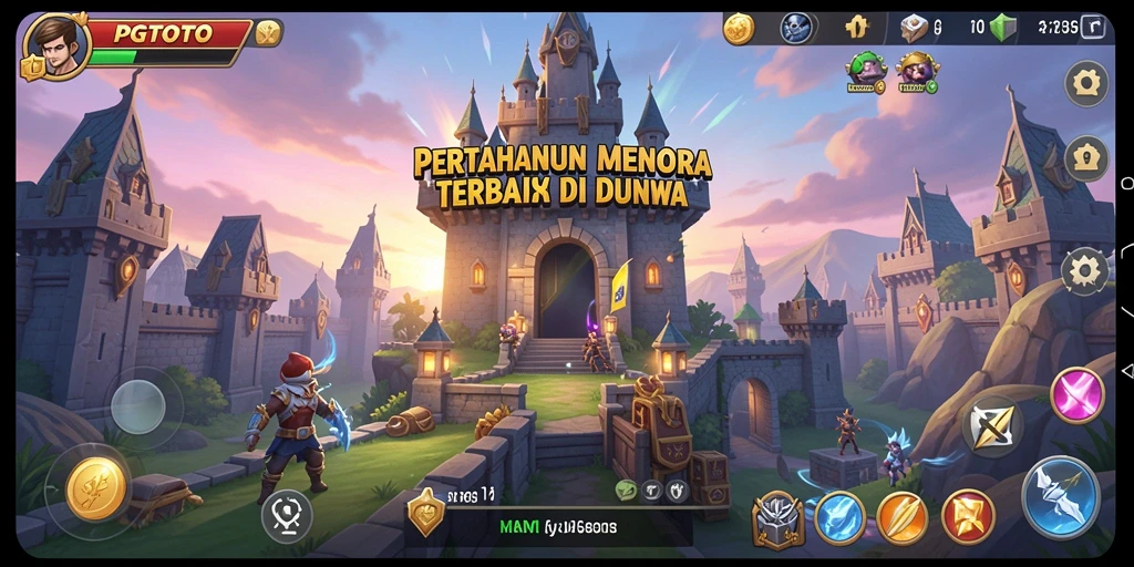 Tampilan gameplay PGTOTO yang mendebarkan dalam pertahanan menara.