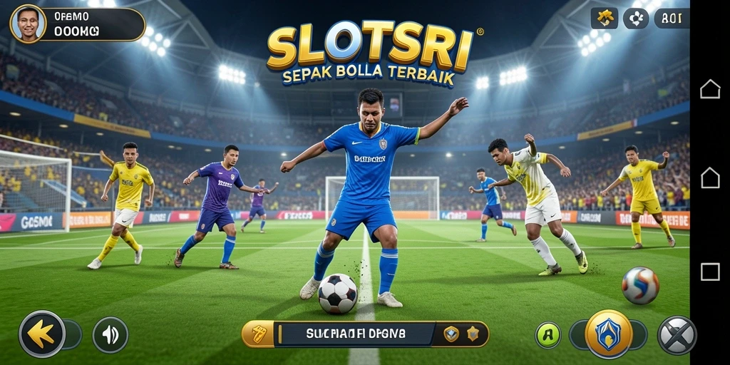 Tampilan menarik dari gameplay SLOTSRI yang penuh aksi sepak bola.