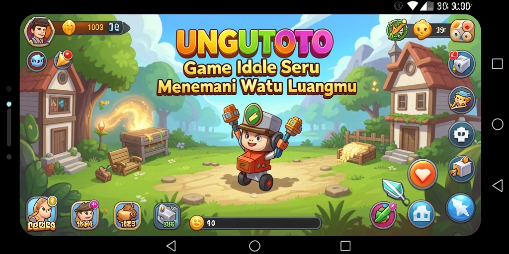 Tampilan gameplay UNGUTOTO yang menarik dan mudah dipahami.